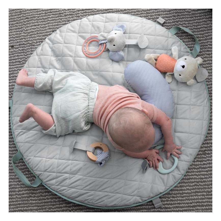 Ingenuity - Coperta per giocare LOAMY menta/grigio
