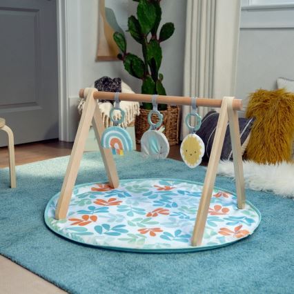 Ingenuity - Couverture de jeu enfant avec trapèze en bois SOLEIL VALLEY