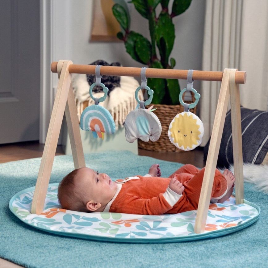 Ingenuity - Couverture de jeu enfant avec trapèze en bois SOLEIL VALLEY