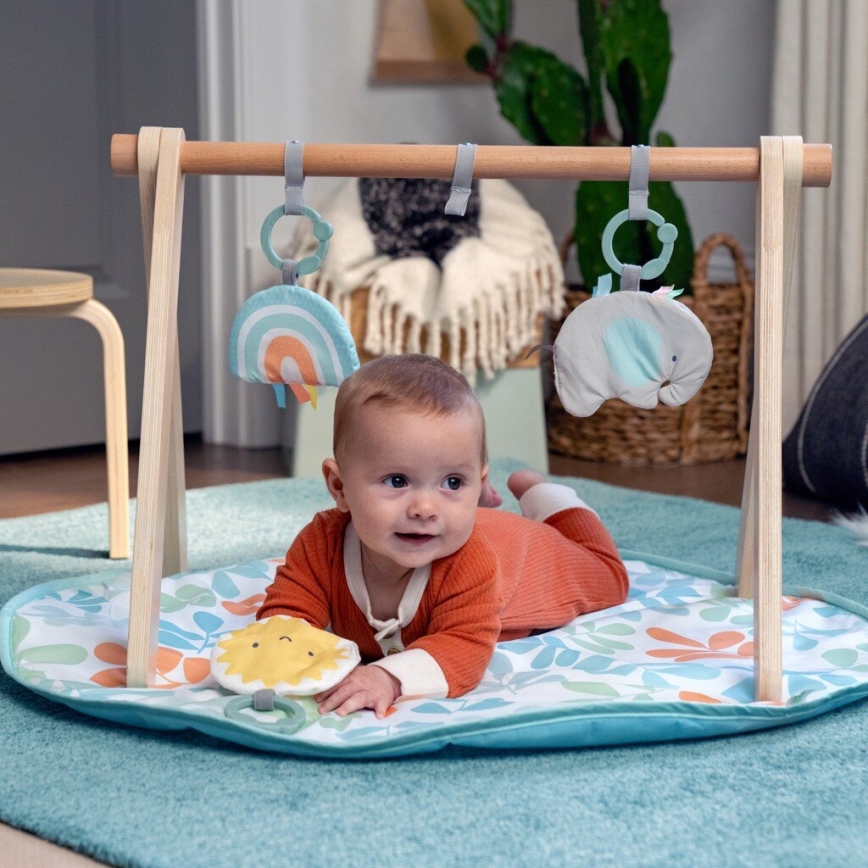 Ingenuity - Couverture de jeu enfant avec trapèze en bois SOLEIL VALLEY