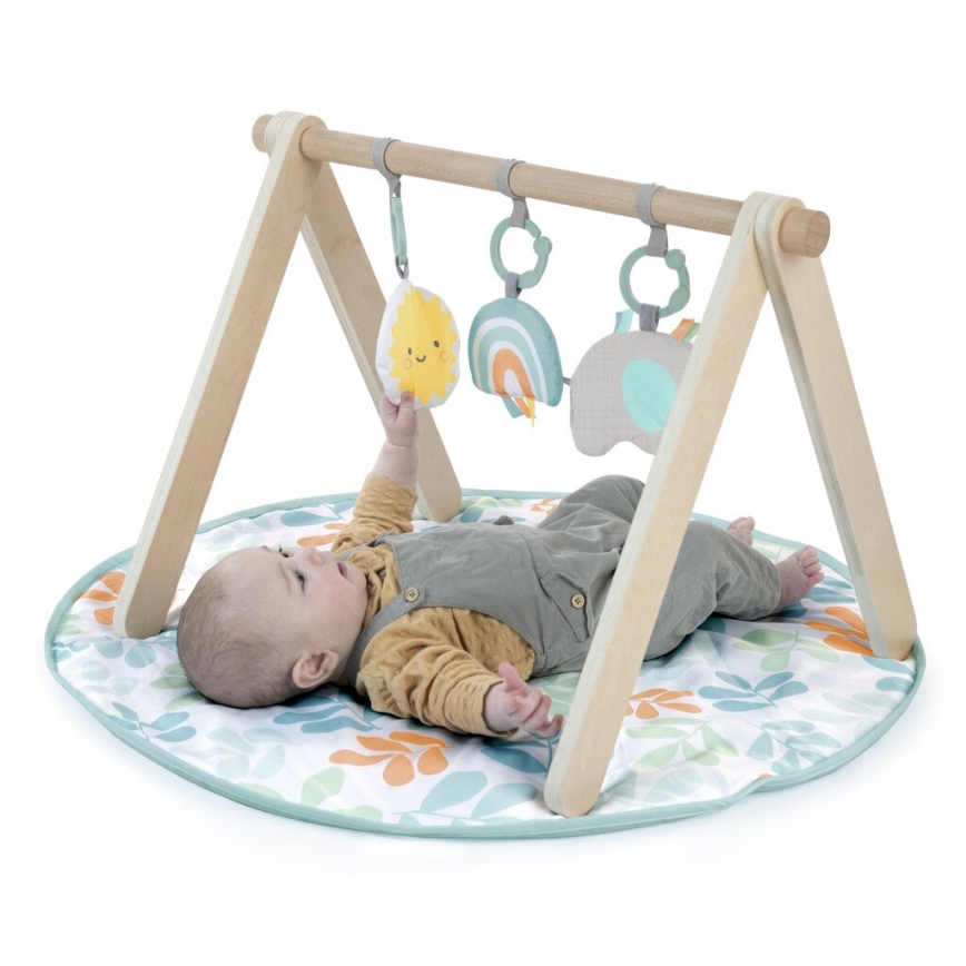 Ingenuity - Couverture de jeu enfant avec trapèze en bois SOLEIL VALLEY