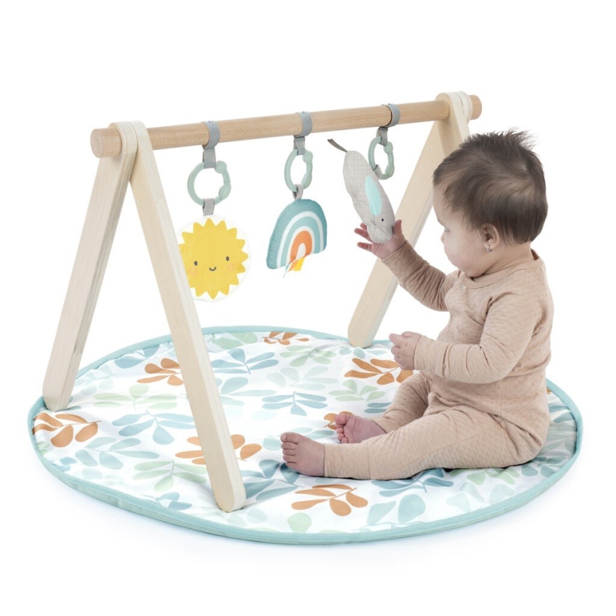 Ingenuity - Couverture de jeu enfant avec trapèze en bois SOLEIL VALLEY