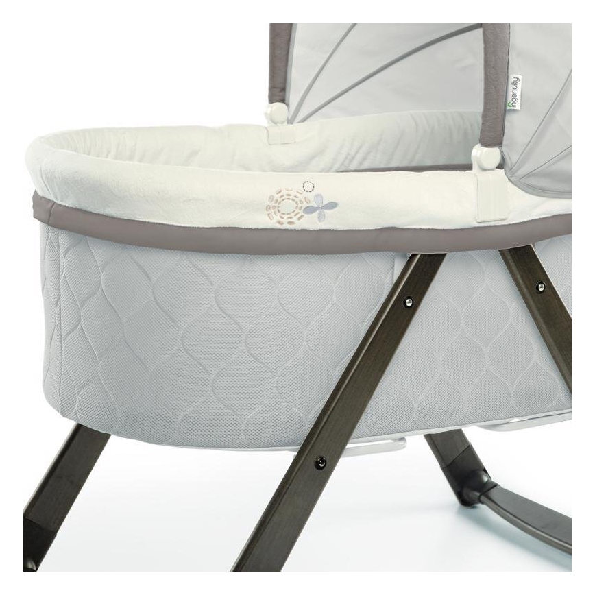 Ingenuity - Culla a dondolo per bambini CARRINGTON grigio/marrone