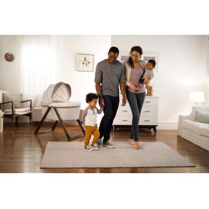 Ingenuity - Culla a dondolo per bambini CARRINGTON grigio/marrone