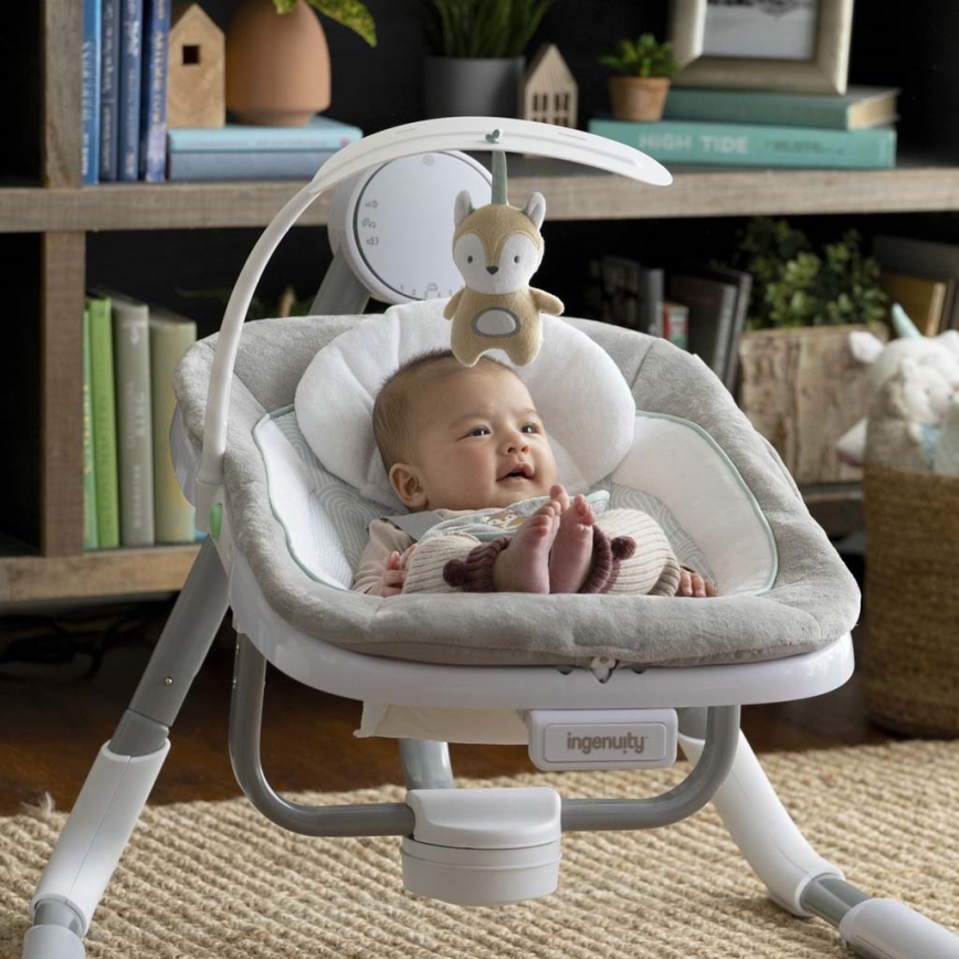 Ingenuity - Dondolo vibrante per bambini con melodia ANYWAY SWAY RAY