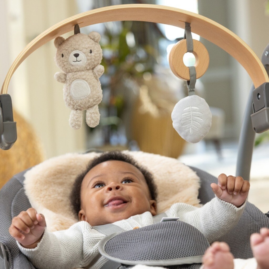 Ingenuity - Dondolo vibrante per bambini con melodia EVERY SEASON grigio