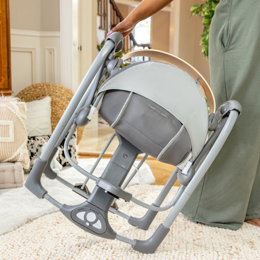 Ingenuity - Dondolo vibrante per bambini con melodia EVERY SEASON grigio