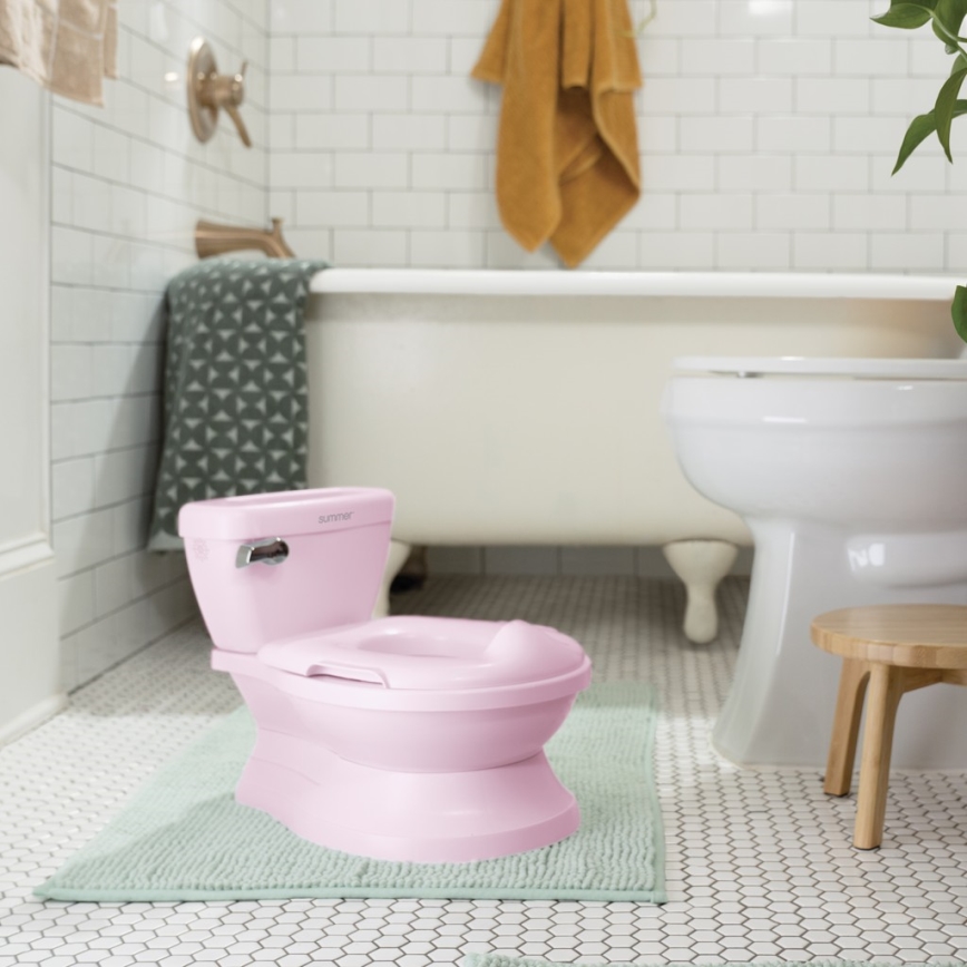 Ingenuity - Kinder-Toilette mit Geräuschfunktion MY SIZE, rosa, 2xAAA