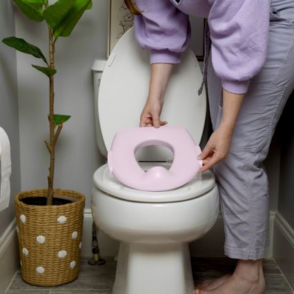 Ingenuity - Kinder-Toilette mit Geräuschfunktion MY SIZE, rosa, 2xAAA