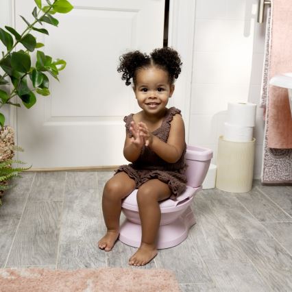 Ingenuity - Kinder-Toilette mit Geräuschfunktion MY SIZE, rosa, 2xAAA
