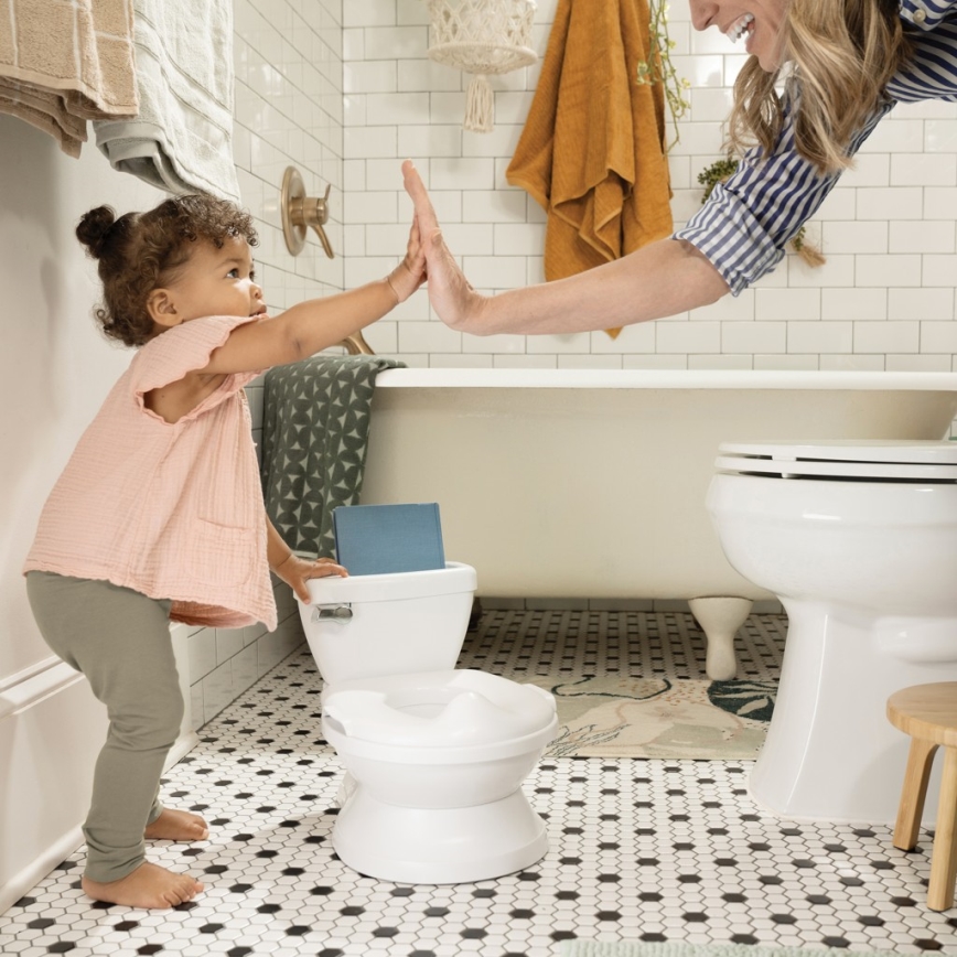 Ingenuity - Kindertoilette mit Geräuschfunktion MY SIZE weiß 2xAAA