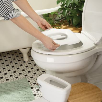 Ingenuity - Kindertoilette mit Geräuschfunktion MY SIZE weiß 2xAAA