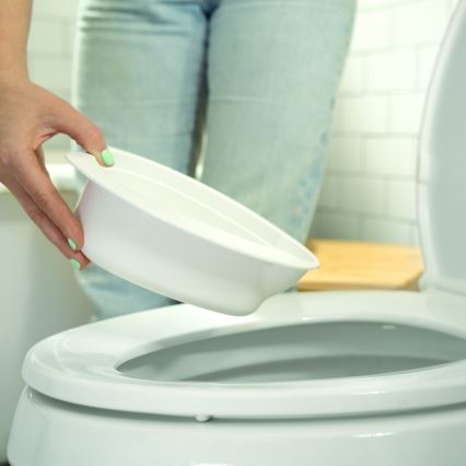 Ingenuity - Kindertoilette mit Geräuschfunktion MY SIZE weiß 2xAAA