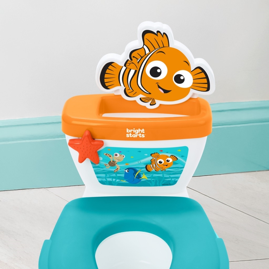Ingenuity - Kindertoilette mit Soundeffekten MY SIZE Finding Nemo 2xAAA