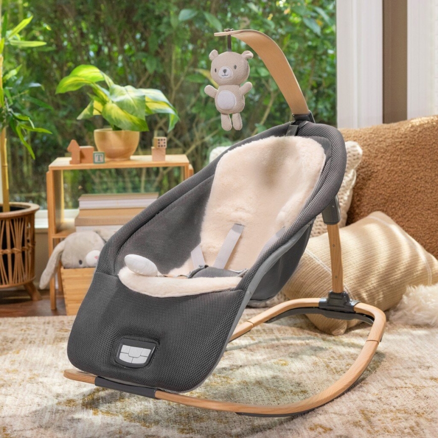 Ingenuity - Lettino vibrante per bambini con melodia EVERY SEASON WESLEY grigio