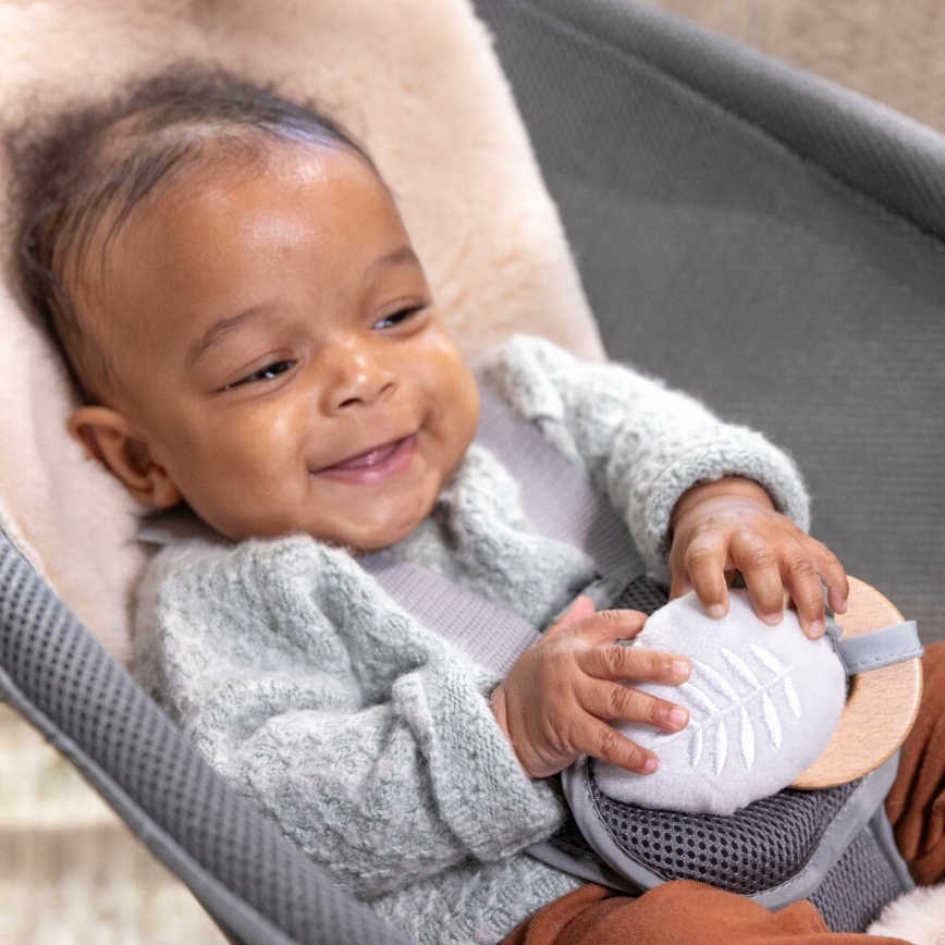 Ingenuity - Lettino vibrante per bambini con melodia EVERY SEASON WESLEY grigio