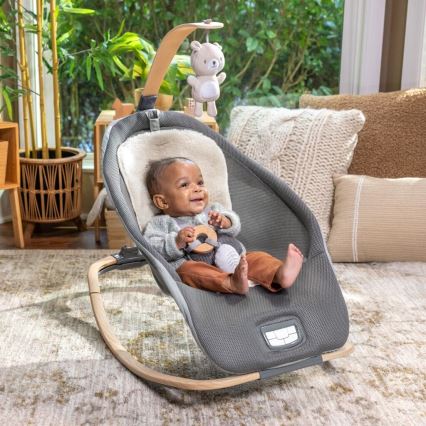 Ingenuity - Transat bébé vibrant avec mélodie EVERY SEASON WESLEY gris