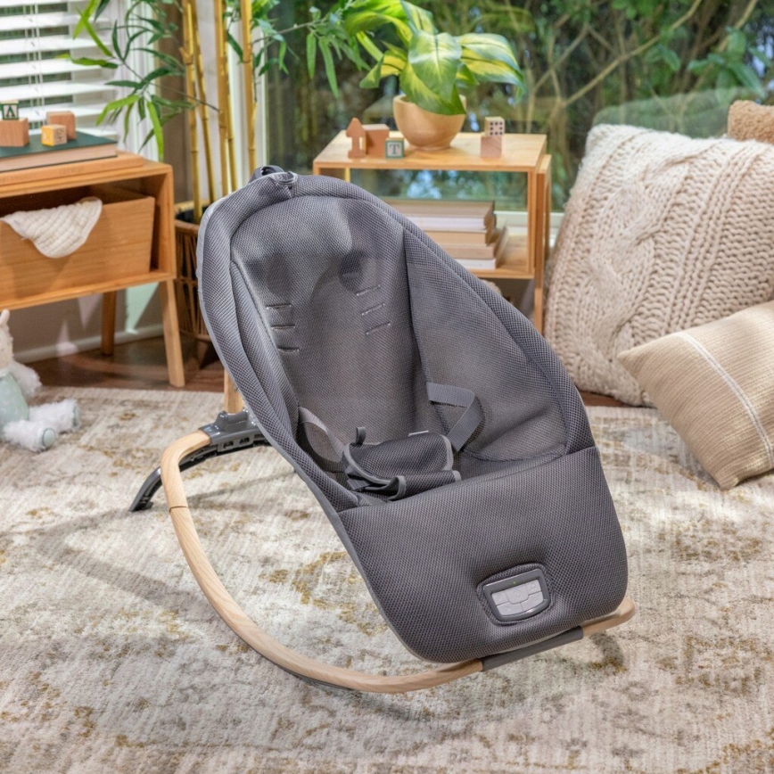 Ingenuity - Transat vibrant pour bébé avec mélodie EVERY SEASON WESLEY 3xC gris