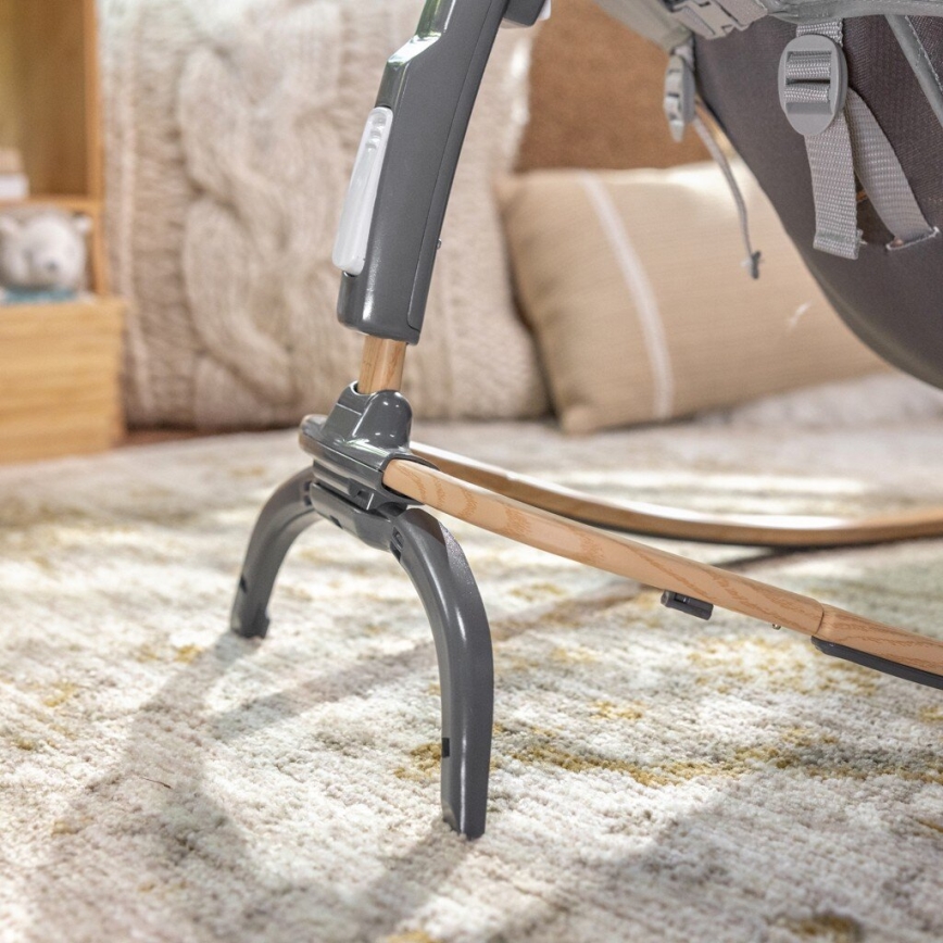 Ingenuity - Transat vibrant pour bébé avec mélodie EVERY SEASON WESLEY 3xC gris