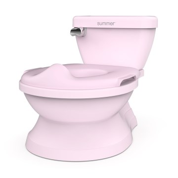 Ingenuity - Vasino per bambini con funzione sonora MY SIZE, rosa, 2x AAA