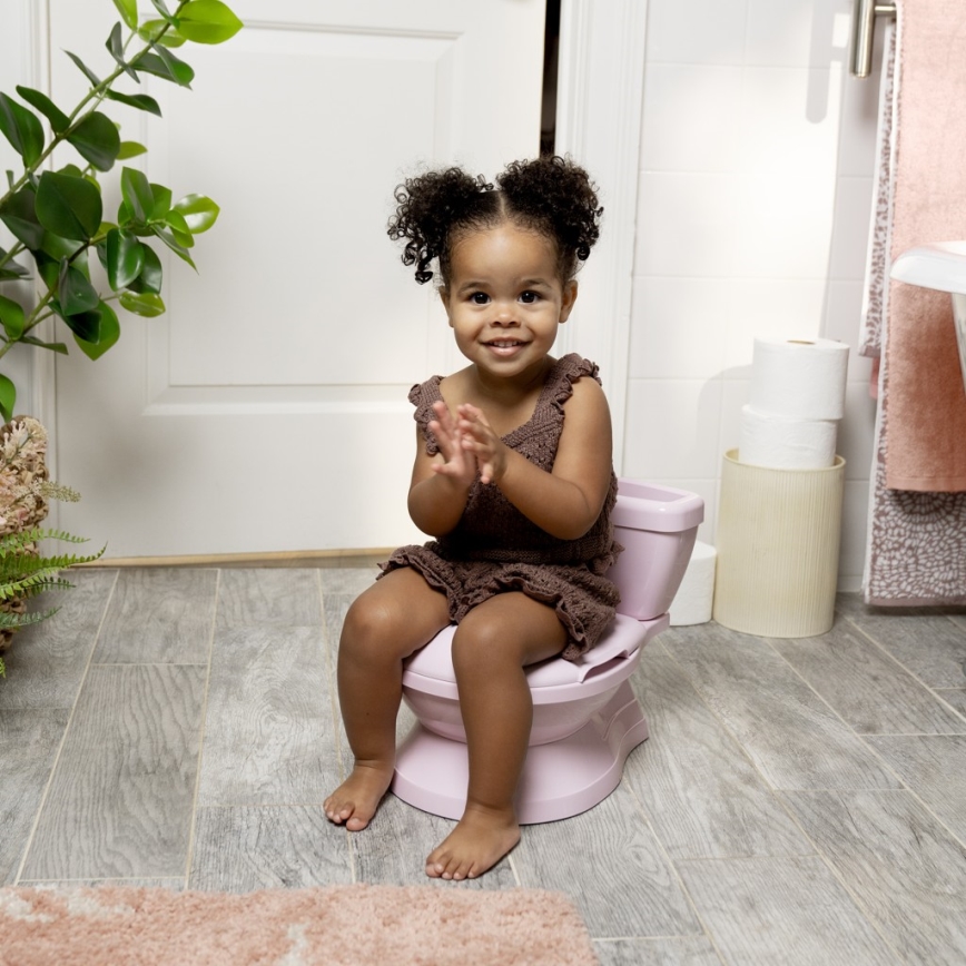 Ingenuity - Vasino per bambini con funzione sonora MY SIZE, rosa, 2x AAA