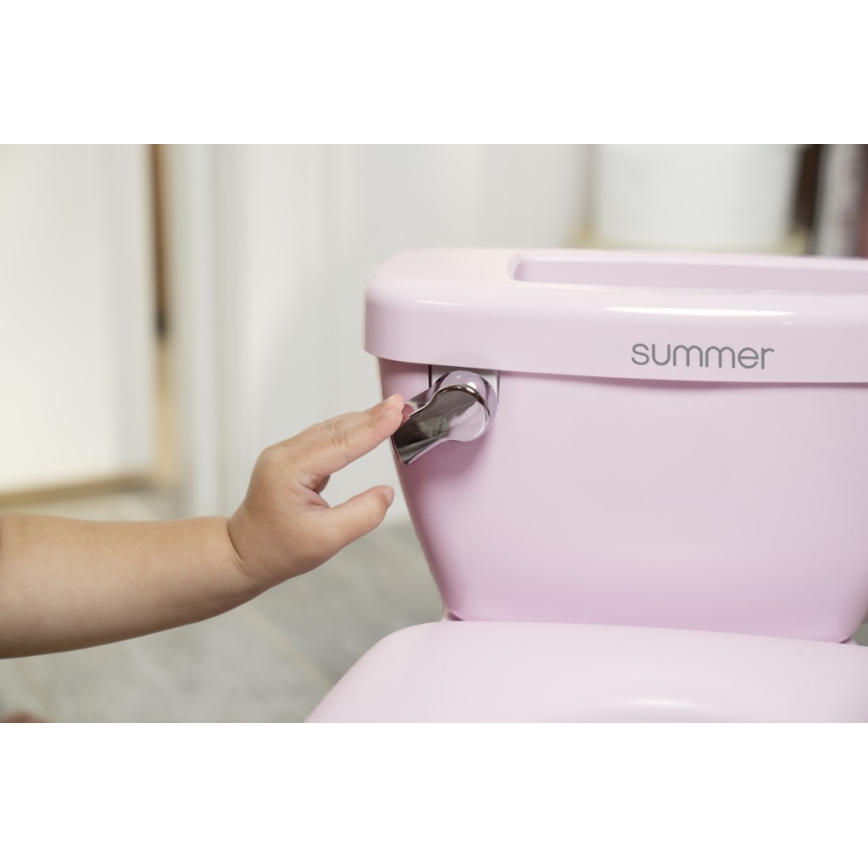 Ingenuity - Vasino per bambini con funzione sonora MY SIZE, rosa, 2x AAA