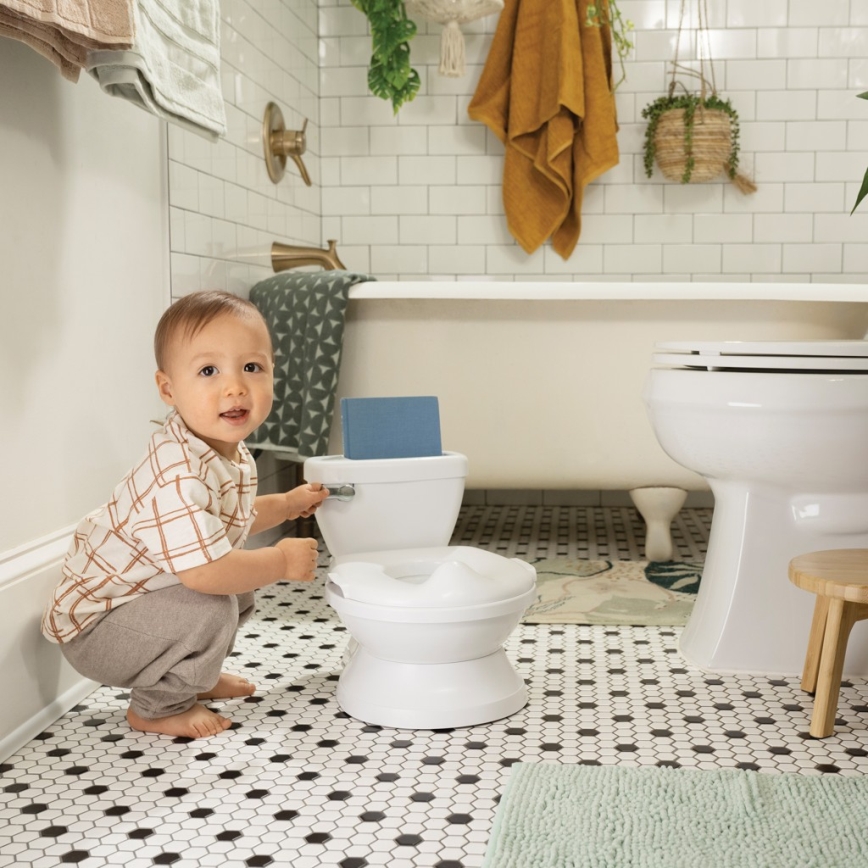 Ingenuity - Vasino per bambini MY SIZE con effetti sonori, bianco, 2xAAA