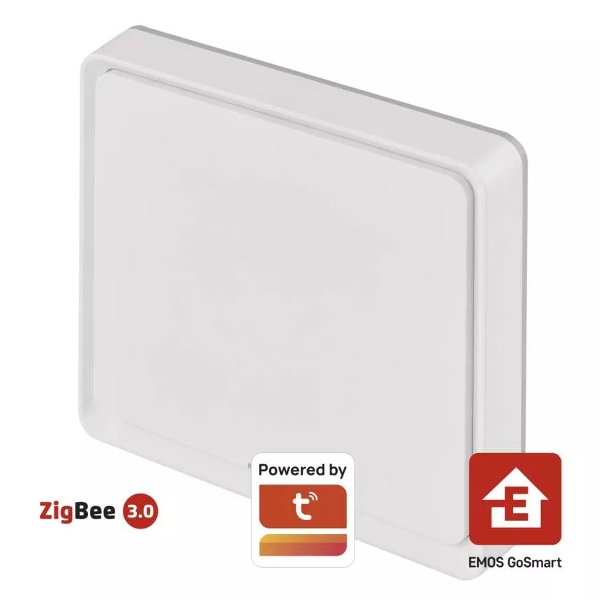 Interrupteur 1 bouton GoSmart 1xCR2430 Tuya blanc