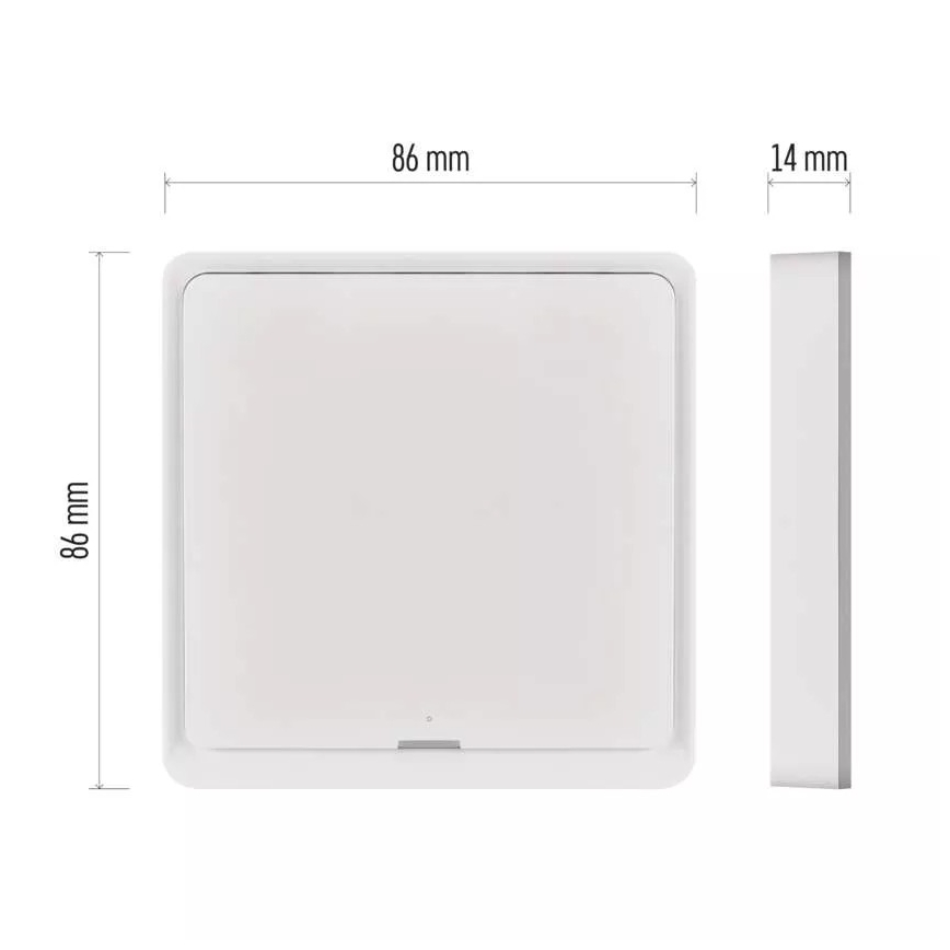 Interrupteur 1 bouton GoSmart 1xCR2430 Tuya blanc