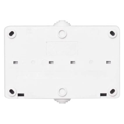 Interrupteur domestique alternatif n° 6 avec prise 250V/16A IP44 blanc