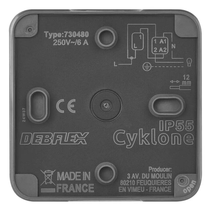 Interrupteur intérieur à bascule 250V/10A IP55