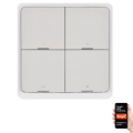 Interruttore 4 bottoni GoSmart 1xCR2430 Tuya bianco
