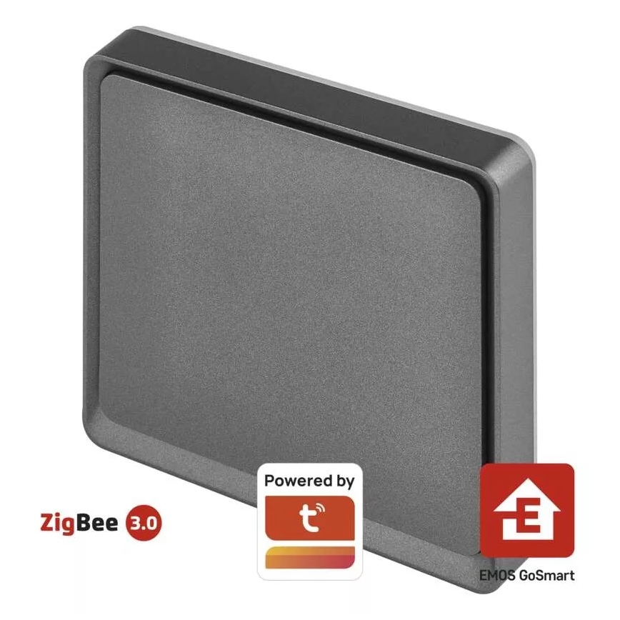 Interruttore a 1 pulsante GoSmart Tuya nero