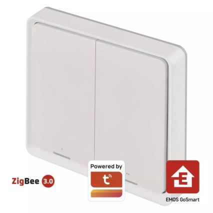 Interruttore a 2 pulsanti GoSmart Tuya bianco