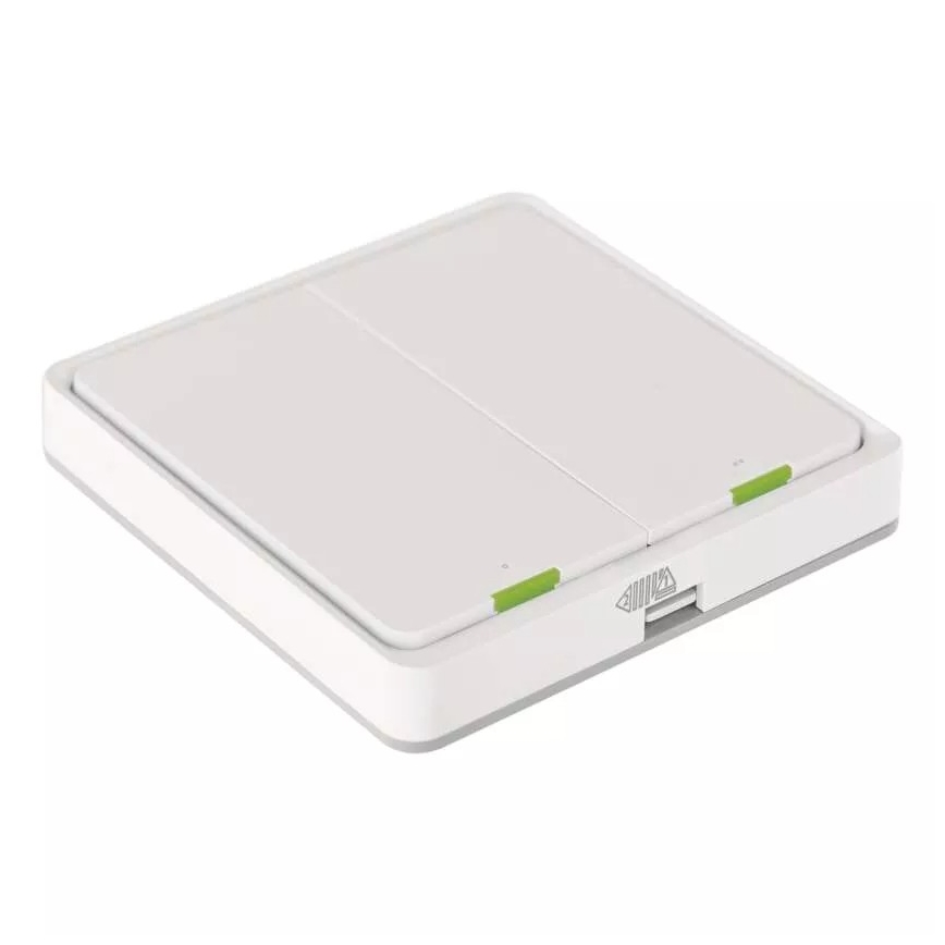Interruttore a 2 pulsanti GoSmart Tuya bianco