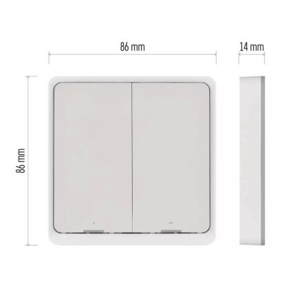 Interruttore a 2 pulsanti GoSmart Tuya bianco