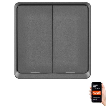 Interruttore a 2 pulsanti GoSmart Tuya nero