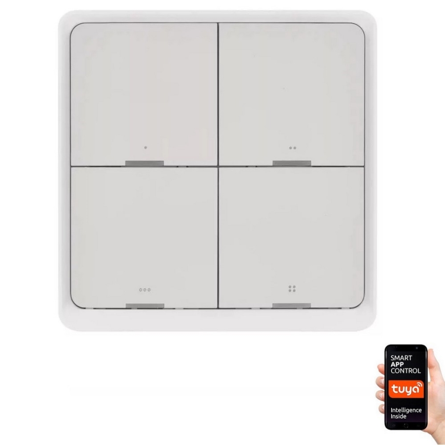 Interruttore a 4 pulsanti GoSmart Tuya bianco