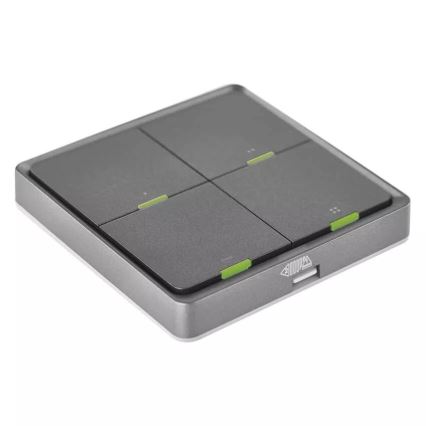 Interruttore a 4 pulsanti GoSmart Tuya nero