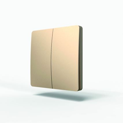 Interruttore cinetico wireless 2P IP67, finitura dorata