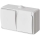 Interruttore domestico alternato n. 6 con presa 250V/16A IP44 bianco