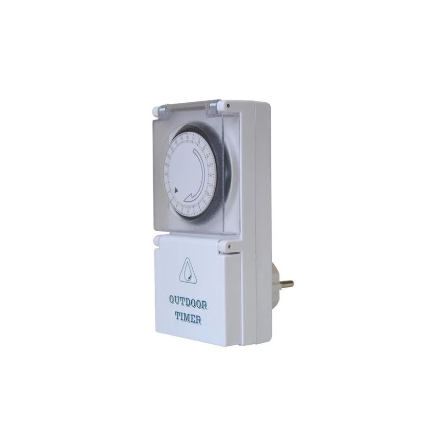 Interruttore meccanico timer da esterno giornaliero 16A/230V IP44