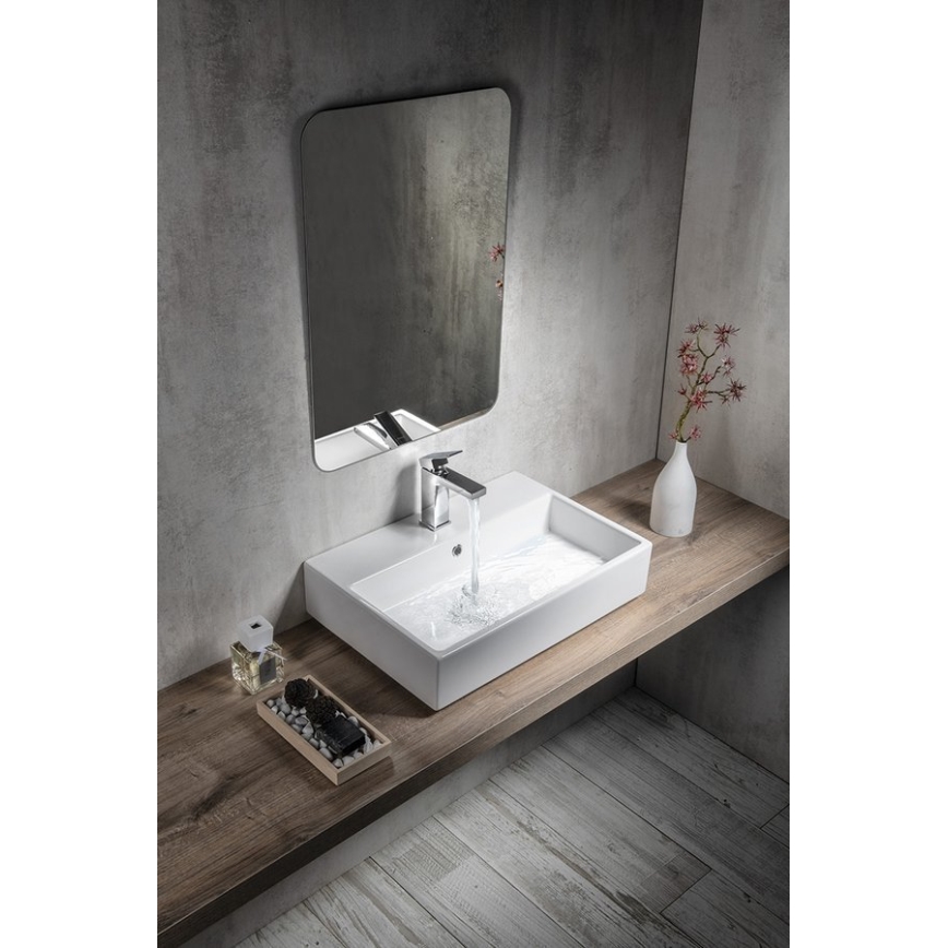 Isvea - Aufsatzwaschbecken PURITY 60x42 cm Keramik/weiß