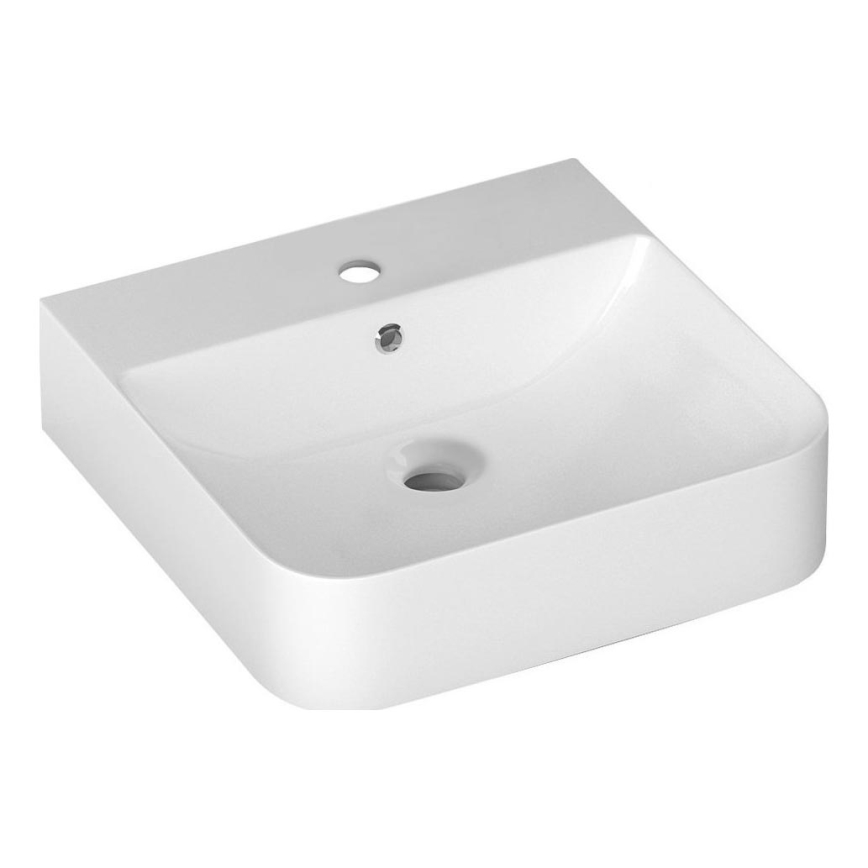 Isvea - Lavabo da appoggio/a parete SOTT AQUA 50x50 cm ceramica/bianco
