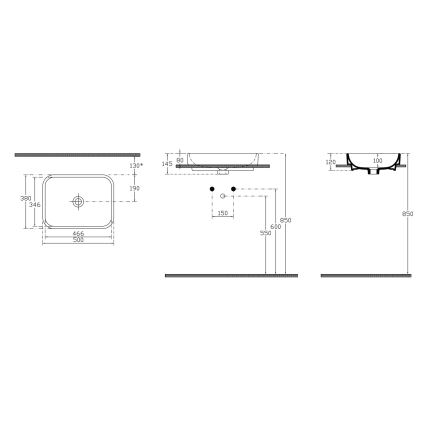 Isvea - Lavabo da appoggio AQUA 50x38 cm ceramica/bianco