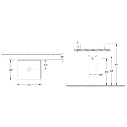 Isvea - Lavabo da appoggio PURITY 50x42 cm ceramica/bianco