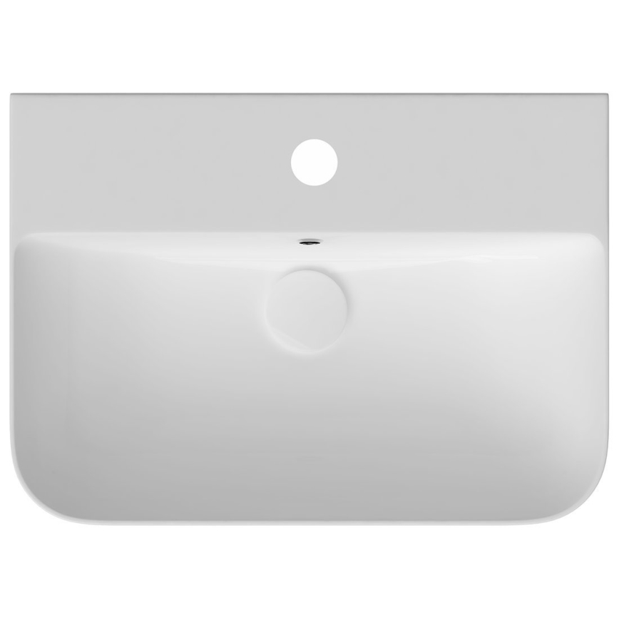 Isvea - Lavabo da appoggio/sospeso SOTT AQUA 60,5x50 cm in ceramica/bianco
