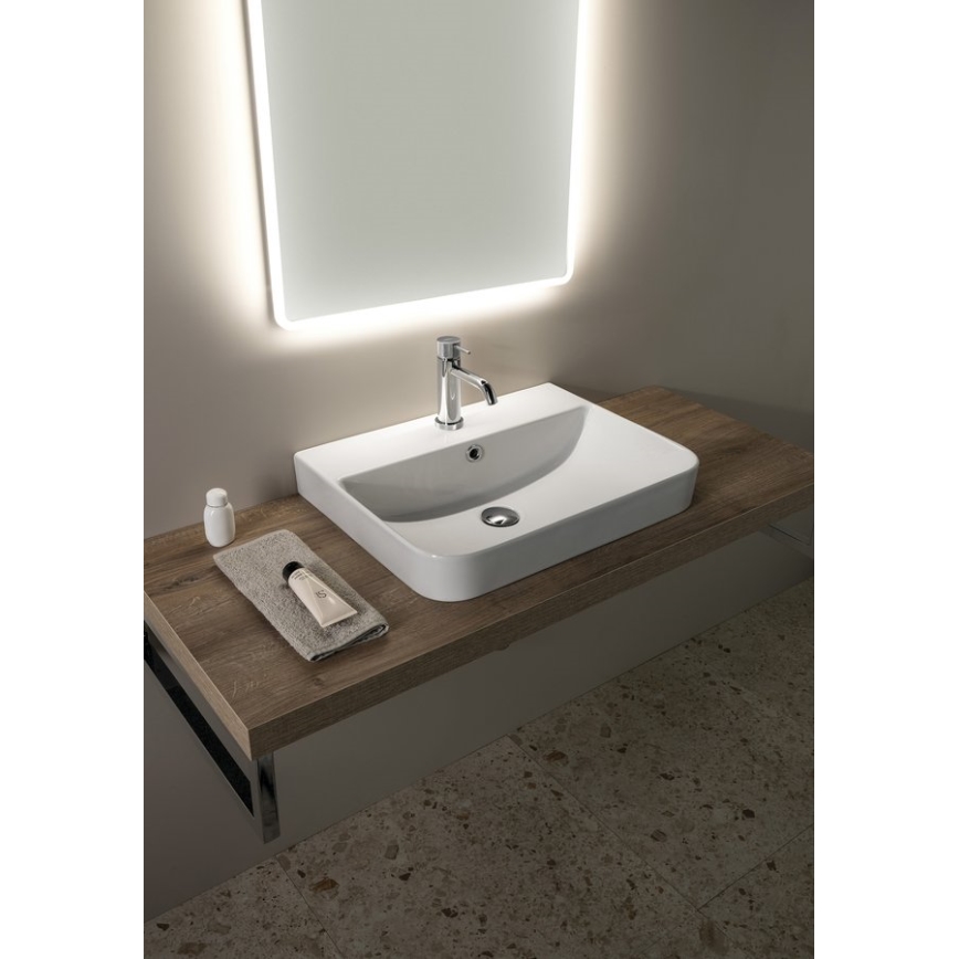 Isvea - Lavabo da appoggio SOTT AQUA 57x44 cm ceramica/bianca