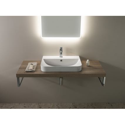 Isvea - Lavabo da appoggio SOTT AQUA 57x44 cm ceramica/bianca