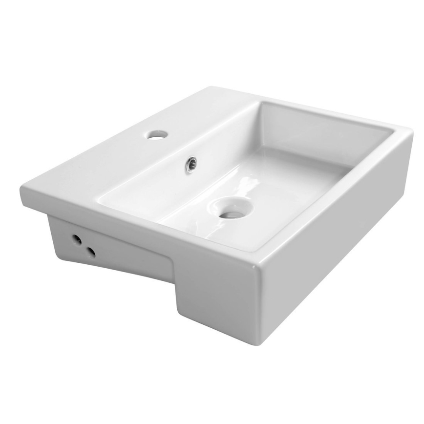 Isvea - Lavabo semi-encastré PURITY 50x42 cm céramique/blanc